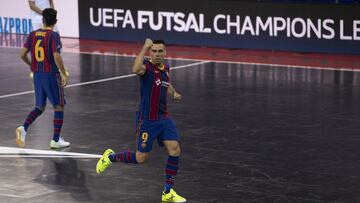 09/10/20  UEFA FUTSAL CHAMPIONS LEAGUE 
 PARTIDO SEMIFINAL PALAU BALAUGRANA 
 BARCELONA - MFK KPRF
 PRIMER GOL SERGIO LOZANO 1-0 ALEGRIA