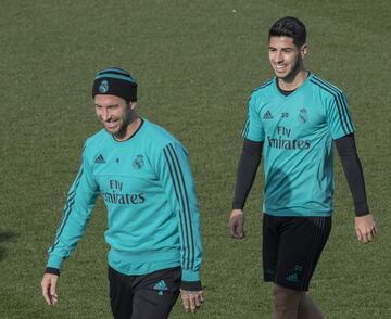 El ojo de Cristiano protagonista en el entrenamiento del Madrid