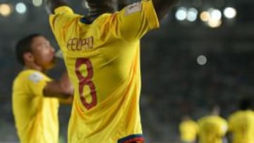 Caicedo celebra su gol ante Venezuela, el pasado martes.