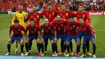 El once de España en la Eurocopa contra la República Checa.