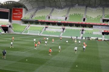 Doble sesión de entrenamiento del Real Madrid en Melbourne