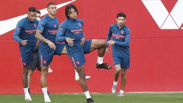 Entrenamiento del Sevilla.