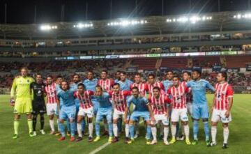 Los dos campeones mundiales disputaron un duelo amistoso, donde su equipo el NY City cayó 2-1 ante el Necaxa en el estadio Victoria de Aguascalientes.