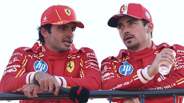 Carlos Sainz y Charles Leclerc (Ferrari). Montecarlo, Mónaco. F1 2024.