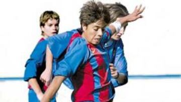 <b>CON ESTILO. </b>Maribel Domínguez mostró sus dotes como goleadora.