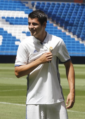 Álvaro Morata estuvo muy emocionado en su presentación con el Real Madrid