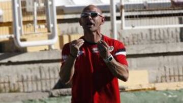 Paco Jémez durante el entrenamiento del Rayo