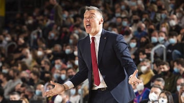 El entrenador del Barcelona, Sarunas Jasikevicius, valoró la victoria de su equipo ante el Estrella Roja en la 30ª jornada de la Euroliga 2021-22.