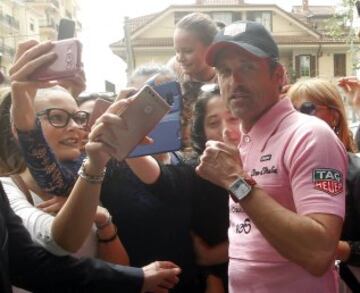 El actor Patrick Dempsey, invitado especial en esta etapa del Giro 100.