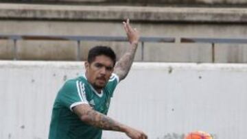 Vargas durante un entrenamiento.