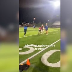 Viral TikTok of rugby pass in football causes controversy