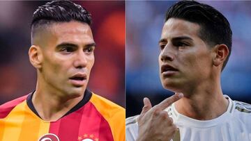 Falcao y James, jugadores colombiano