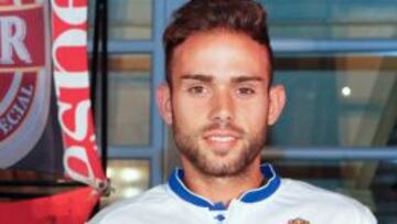 Roger Martí hoy en su presentación como nuevo jugador maño.