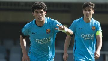 Aleñá, en un partido del Barça B.