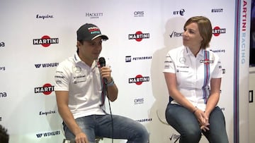 Felipe Massa con Claire Williams.