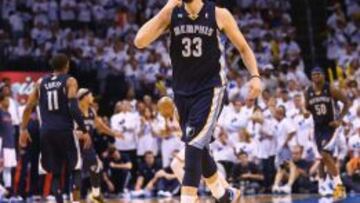DEFENSOR Y AMENAZA. Marc Gasol, Mejor Defensor del Año en la NBA, es la gran amenaza 'grizzly'.