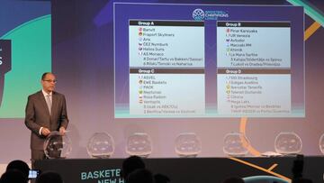 El resultado del sorteo de la Basketball Champions League, con el Tenerife en el grupo D.