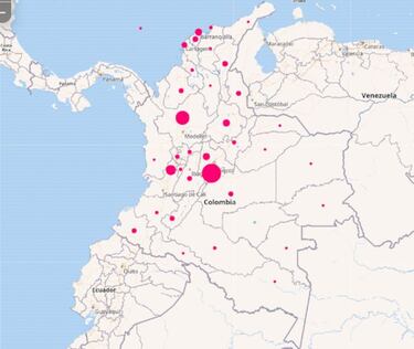 Mapa de casos y muertes por coronavirus por departamentos en Colombia: hoy, 18 de noviembre