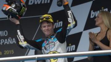 Esteve Rabat en el podio de Jerez.