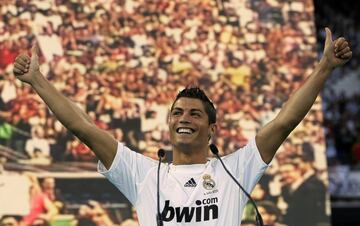 Cristiano Ronaldo en el estadio Santiago Bernabéu.