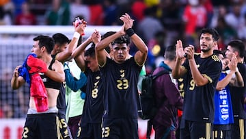 Hirving Lozano, Jesus Gallardo, Raul Jimenez of Mexico during the match Mexico National Team Mexico and Korea Republic National team as part International Friendly match at Geodis Park Coliseum, on September 09 2025, in Nashville, Tennessee, United States.