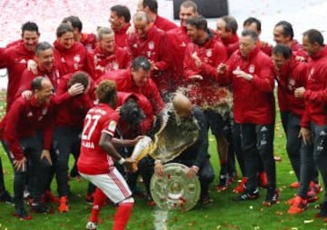 Vidal y el festejo de su primera Bundesliga