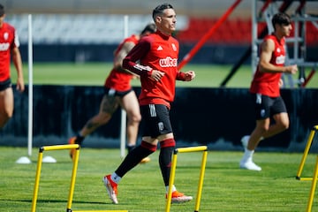 En un entrenamiento con el Granada.