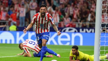 2-0. Nico González celebra el tanto.