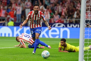 2-0. Nico González celebra el tanto.
