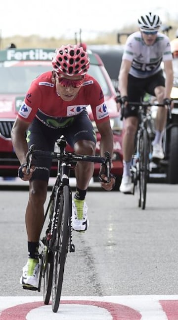 Nairo Quintana mantuvo la camiseta de líder en la etapa 20 de la vuelta a España y es el campeón virtual.