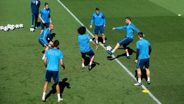 Cristiano trabajó con normalidad.