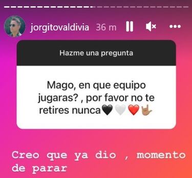 Jorge Valdivia piensa en el adiós