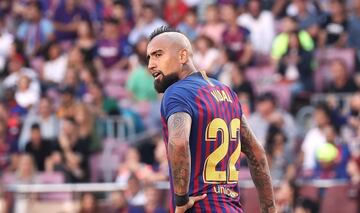 Arturo Vidal, ayer ante el Athletic.