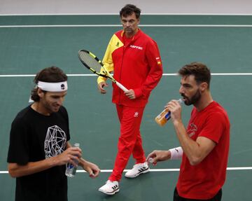 Dobles.Sergi Bruguera, Feliciano López y Marcel Granollers.