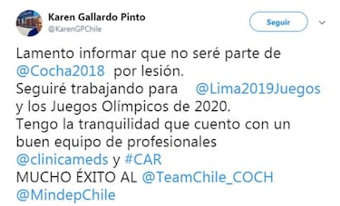 Chile pierde una carta segura de oro para los Juegos Odesur