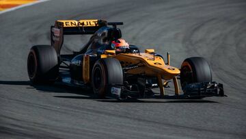 Kubica en el test con Renault en Cheste.