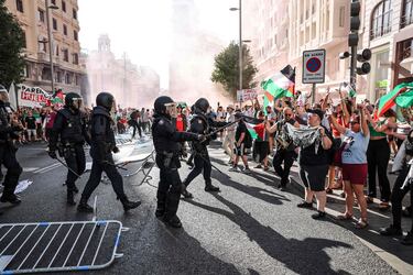 Las protestas pro-Palestina en las calles de Madrid.