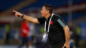 Héctor Cárdenas durante el partido entre Colombia y Perú en el Sudamericano Sub 20.