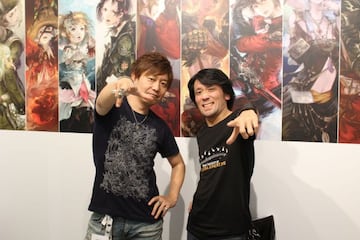 Naoki Yoshida (izquierda) junto a Masayoshi Soken (derecha), compositor de Final Fantasy XIV.