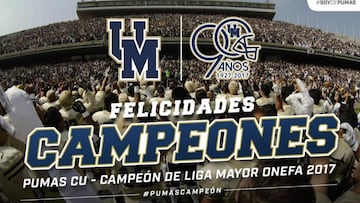 Pumas CU se corona campeón de ONEFA ante Auténticos Tigres