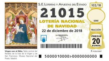 21015, segundo premio de la Lotería de Navidad 2018