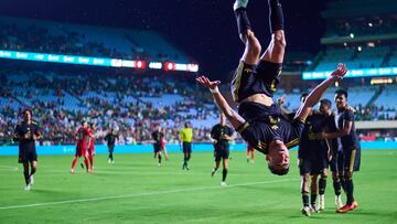 Orbelin Pineda celebrates his goal 1-0 of Mexico during the mach Mexican National Team (Mexico) and Turkey team as part to International friendly match at Kenan Memorial Stadium, on June 10, 2025 on Chapel Hill, North Carolina, United States.