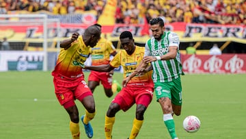 Partido de Liga BetPlay entre Pereira y Atlético Nacional.