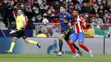 Ovidiu Hategan, en el Atlético de Madrid-Manchester United.
