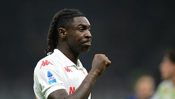 Soccer Football - Serie A - Inter Milan v Fiorentina - San Siro, Milan, Italy - February 10, 2025 Fiorentina's Moise Kean reacts REUTERS/Daniele Mascolo