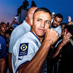 La imagen más aplaudida de la llegada de Alexis a Marsella