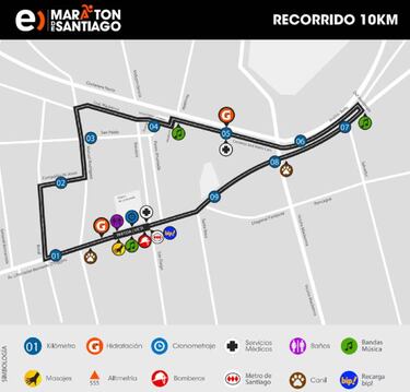Así es el recorrido de los 10k
del Maratón de Santiago