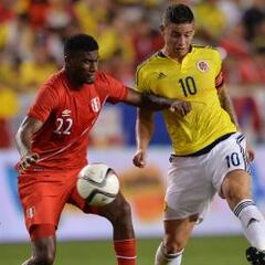 James Rodríguez, el socio de todos en el empate ante Perú