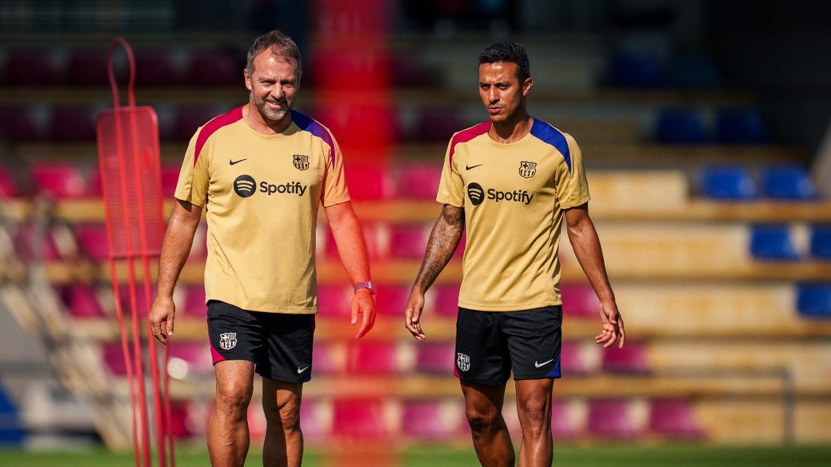 Flick reúne a todo su staff para celebrar la llegada de Thiago