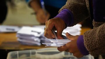 Santiago, 7 de mayo de 2023.
Finaliza la jornada electoral y comienza el conteo de votos en Estacion Mapocho comuna de Santiago.
Jonnathan Oyarzun/Aton Chile